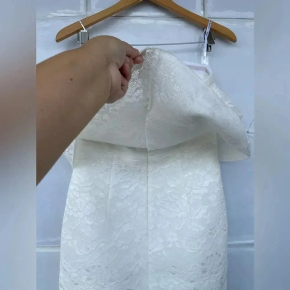 BLACK HALO EVE WHITE LACE SEDONA DRESS SIZE 8 - Picture 10 of 17